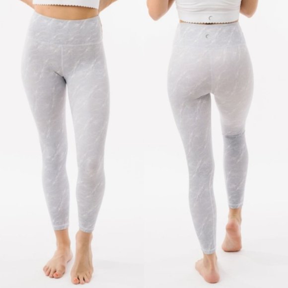 Zyia Active Michaelangelo Marble Light n Tight Hi-Rise 7/8 Leggings Size 2 - Picture 1 of 8